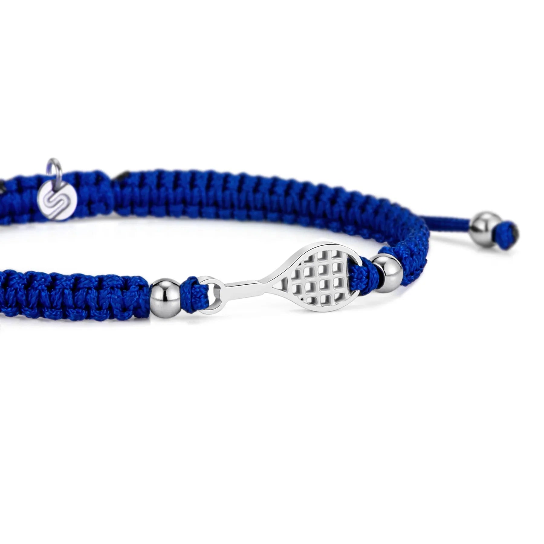 Silver Tennis Court Blue Braided Bracelet – SOLOVEA